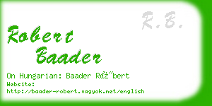 robert baader business card
